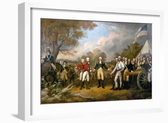 Surrender of General Burgoyne-John Trumbull-Framed Art Print