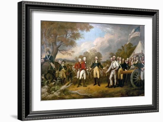 Surrender of General Burgoyne-John Trumbull-Framed Art Print