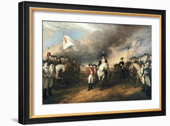 Surrender of General Cornwallis-John Trumbull-Framed Art Print