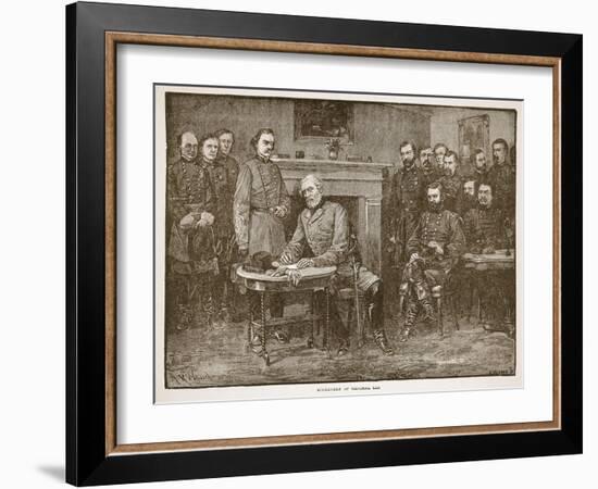 Surrender of General Lee, from a Book Pub. 1896-Alfred Rudolf Waud-Framed Giclee Print