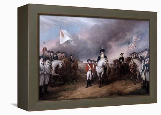 Surrender of General Lord Cornwallis at Yorktown, 19 October 1781, Painted 1820.-John Trumbull-Framed Premier Image Canvas