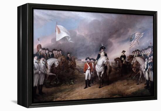 Surrender of General Lord Cornwallis at Yorktown, 19 October 1781, Painted 1820.-John Trumbull-Framed Premier Image Canvas