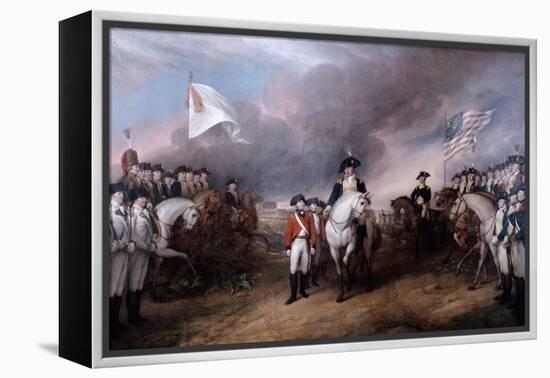 Surrender of General Lord Cornwallis at Yorktown, 19 October 1781, Painted 1820.-John Trumbull-Framed Premier Image Canvas