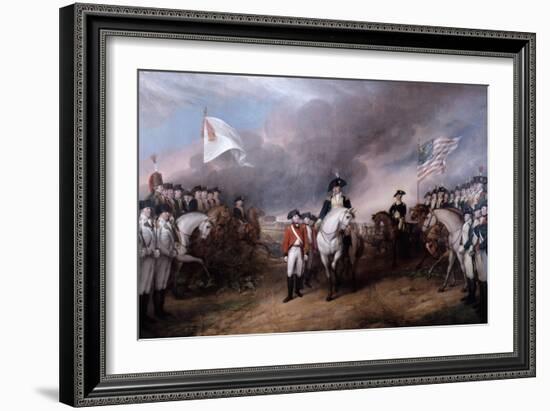 Surrender of General Lord Cornwallis at Yorktown, 19 October 1781, Painted 1820.-John Trumbull-Framed Giclee Print