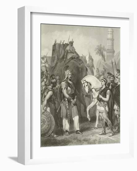 Surrender of Porus to the Emperor Alexander, 326 Bc-Alonzo Chappel-Framed Giclee Print