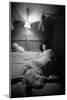 Surrounded by toy-animals, a Berlin stripper settles down for a quiet night.-Erich Lessing-Mounted Photographic Print