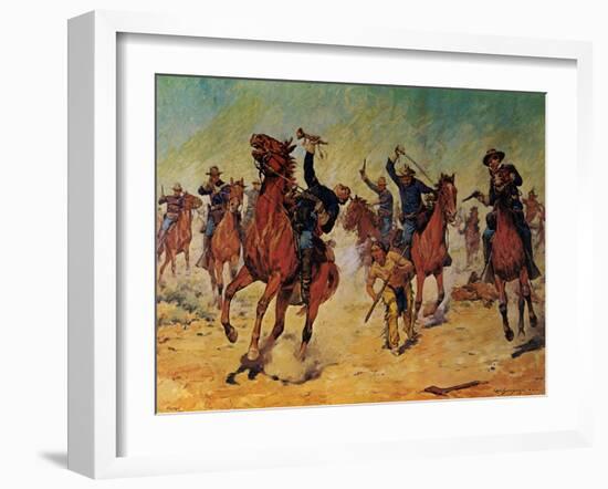 Surrounded-Charles Shreyvogel-Framed Art Print