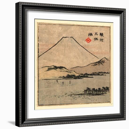 Suruga Miho No Ura-Utagawa Hiroshige-Framed Premium Giclee Print