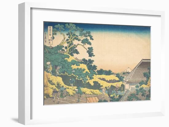 Surugadai in Edo-Katsushika Hokusai-Framed Premium Giclee Print