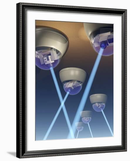 Surveillance Cameras, Computer Artwork-Laguna Design-Framed Photographic Print