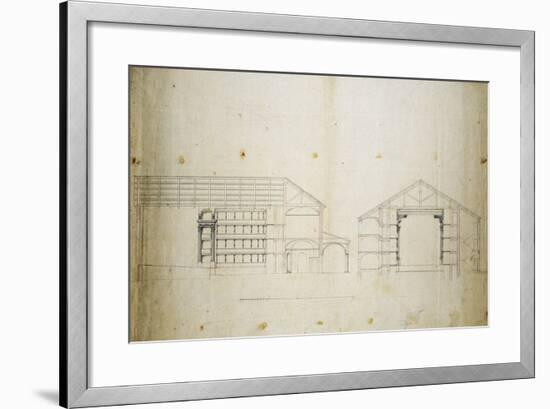 Survey and Proposal for Restoration of Morelliano Theatre in Novara: Plan-null-Framed Giclee Print