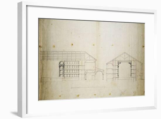 Survey and Proposal for Restoration of Morelliano Theatre in Novara: Plan-null-Framed Giclee Print