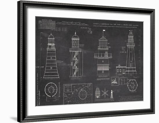 Survey of Lighthouses-Unknown The Vintage Collection-Framed Art Print