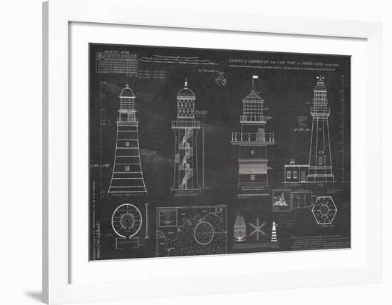 Survey of Lighthouses-Unknown The Vintage Collection-Framed Art Print