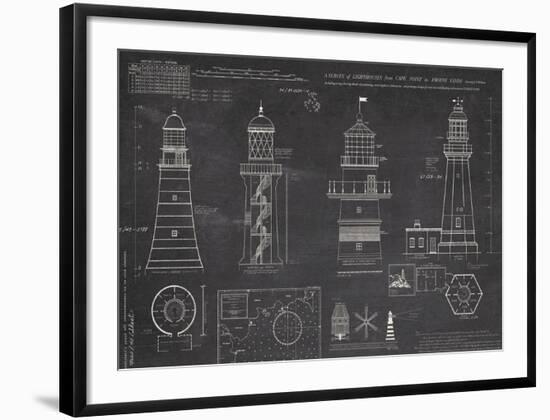 Survey of Lighthouses-Unknown The Vintage Collection-Framed Art Print