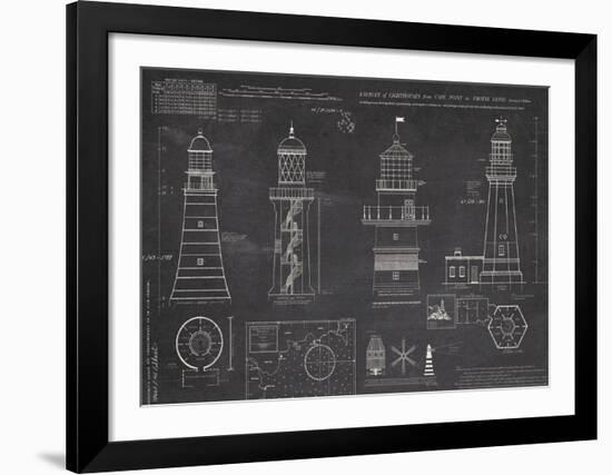 Survey of Lighthouses-Unknown The Vintage Collection-Framed Art Print