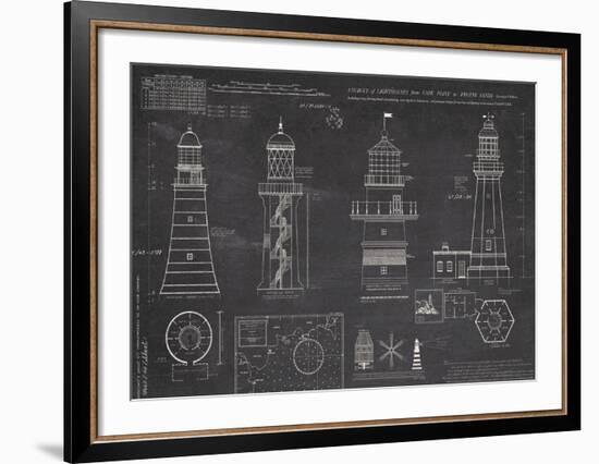 Survey of Lighthouses-Unknown The Vintage Collection-Framed Art Print