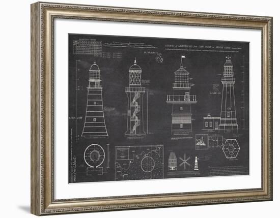 Survey of Lighthouses-Unknown The Vintage Collection-Framed Art Print