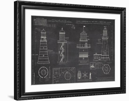 Survey of Lighthouses-Unknown The Vintage Collection-Framed Art Print