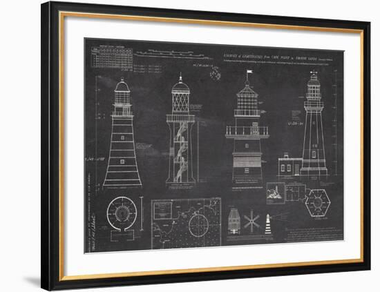 Survey of Lighthouses-Unknown The Vintage Collection-Framed Art Print