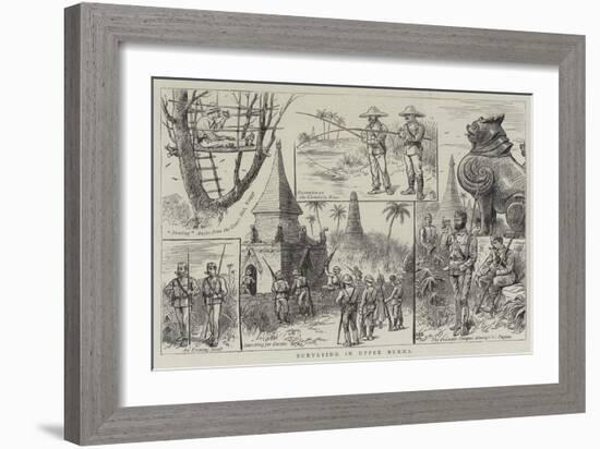 Surveying in Upper Burma-William Ralston-Framed Giclee Print