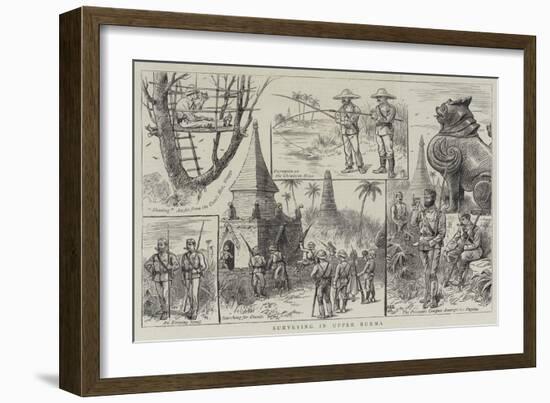 Surveying in Upper Burma-William Ralston-Framed Giclee Print