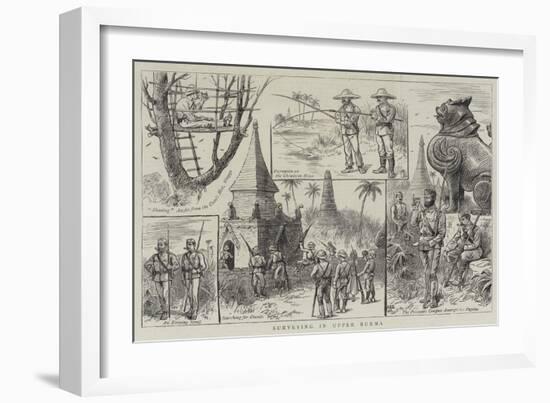 Surveying in Upper Burma-William Ralston-Framed Giclee Print