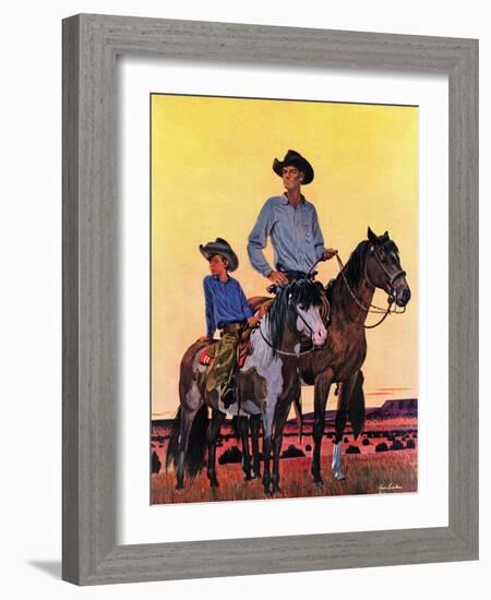 "Surveying the Ranch," August 19, 1944-Fred Ludekens-Framed Giclee Print