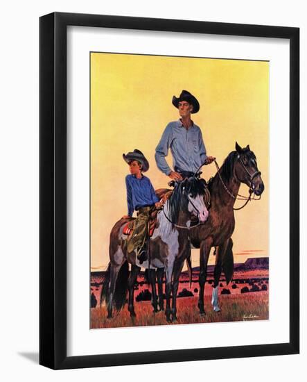 "Surveying the Ranch," August 19, 1944-Fred Ludekens-Framed Giclee Print