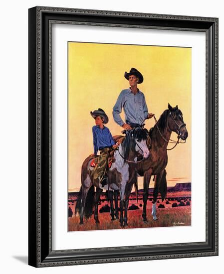 "Surveying the Ranch," August 19, 1944-Fred Ludekens-Framed Giclee Print