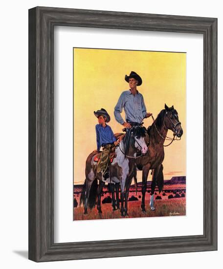 "Surveying the Ranch," August 19, 1944-Fred Ludekens-Framed Giclee Print