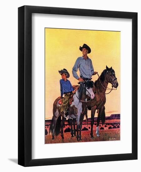 "Surveying the Ranch," August 19, 1944-Fred Ludekens-Framed Giclee Print