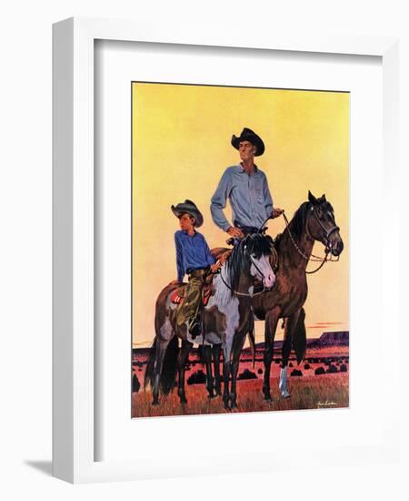 "Surveying the Ranch," August 19, 1944-Fred Ludekens-Framed Giclee Print