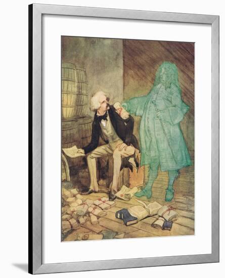 Surveyor Pugh and Hawthorne-Hugh Thomson-Framed Giclee Print