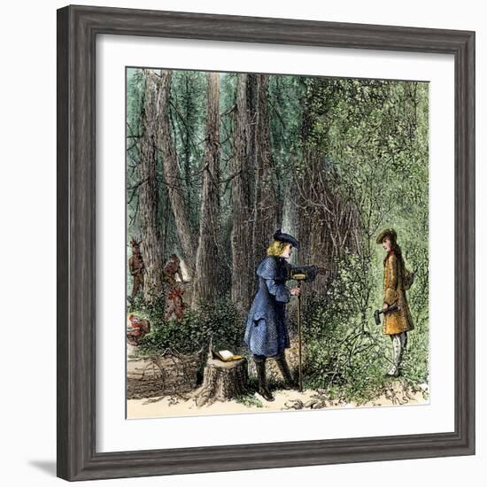 Surveyors Lawson and Degraffenried Captured by Native Americans in the Carolinas, 1711-null-Framed Giclee Print