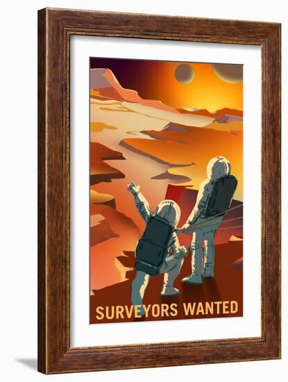 Surveyors Wanted-NASA-Framed Art Print