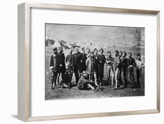 Survivors of the 13th Regiment of Light Dragoons after the Battle of Balaklava, 1854, 1855-Roger Fenton-Framed Giclee Print