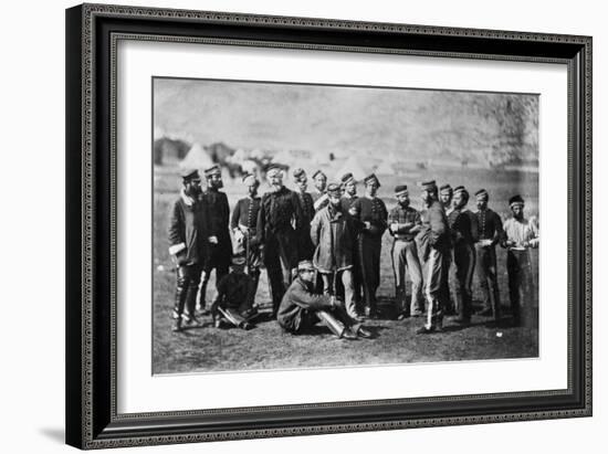 Survivors of the 13th Regiment of Light Dragoons after the Battle of Balaklava, 1854, 1855-Roger Fenton-Framed Giclee Print