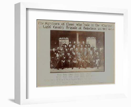 Survivors of the Charge of the Light Brigade, Battle of Balaclava, 1854-English Photographer-Framed Giclee Print