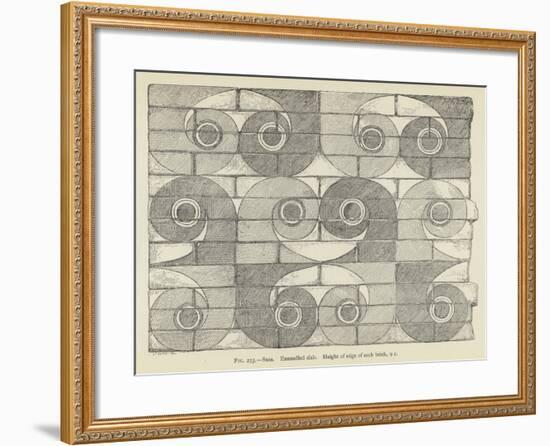 Susa, Enamelled Slab, Height of Edge of Each Brick, 9 C-null-Framed Giclee Print