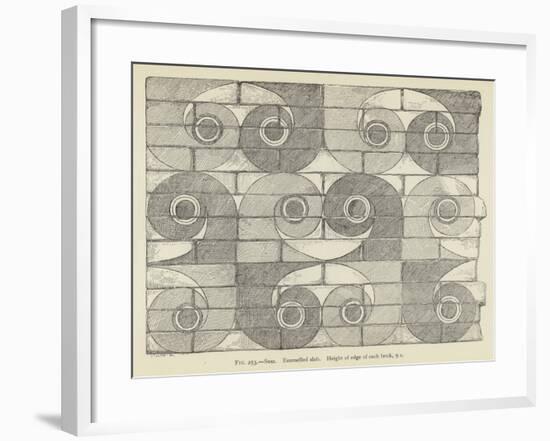 Susa, Enamelled Slab, Height of Edge of Each Brick, 9 C-null-Framed Giclee Print