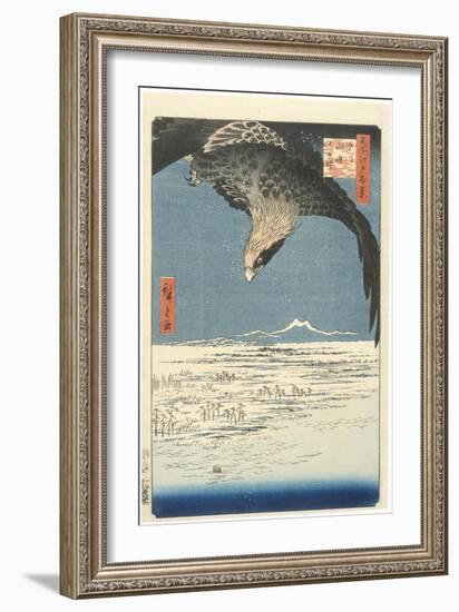 Susaki and the J?mantsubo Plain near Fukagawa from the Series One Hundred Famous Views of Edo, 1857-Ando or Utagawa Hiroshige-Framed Giclee Print