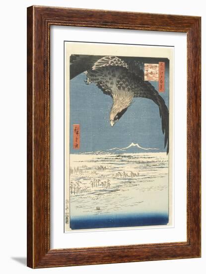 Susaki and the J?mantsubo Plain near Fukagawa from the Series One Hundred Famous Views of Edo, 1857-Ando or Utagawa Hiroshige-Framed Giclee Print