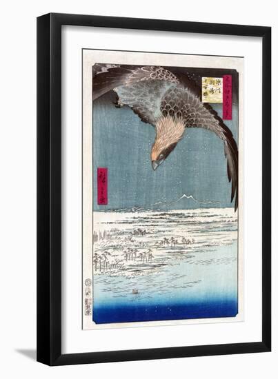 Susaki and the Jumantsubo Plain Near Fukagawa, 1856-1858-Utagawa Hiroshige-Framed Giclee Print