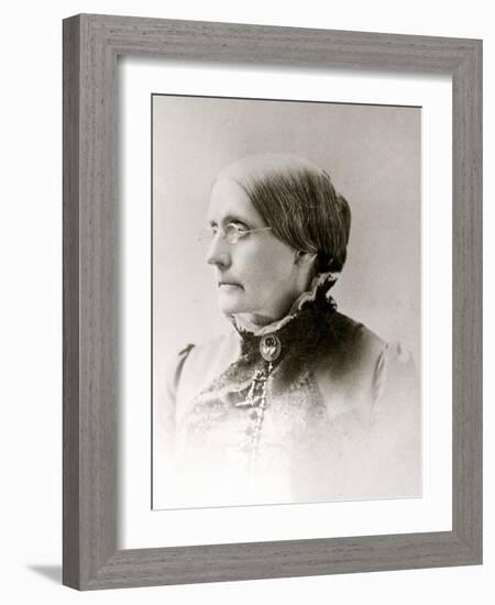 Susan B. Anthony, American Women's Rights Pioneer in 1870s-null-Framed Art Print