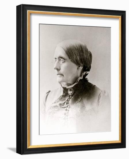 Susan B. Anthony, American Women's Rights Pioneer in 1870s-null-Framed Art Print