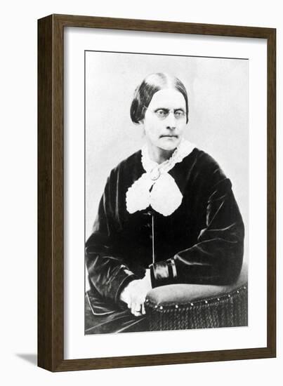 Susan B. Anthony, in 1871 Portrait Attributed to Dr. Smith-null-Framed Art Print