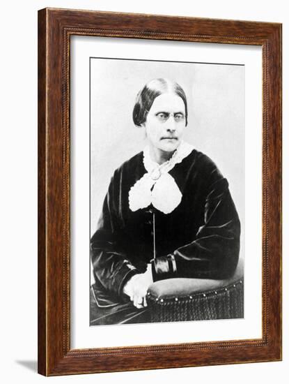 Susan B. Anthony, in 1871 Portrait Attributed to Dr. Smith-null-Framed Art Print