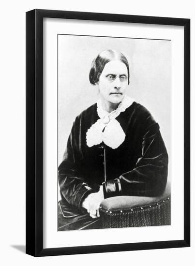 Susan B. Anthony, in 1871 Portrait Attributed to Dr. Smith-null-Framed Art Print