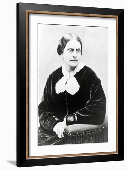 Susan B. Anthony, in 1871 Portrait Attributed to Dr. Smith-null-Framed Art Print